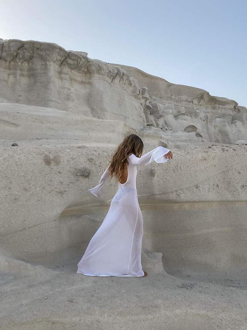 Vestido Maxi Estella Translúcido