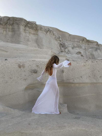 Vestido Maxi Estella Translúcido