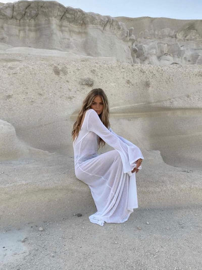 Vestido Maxi Estella Translúcido