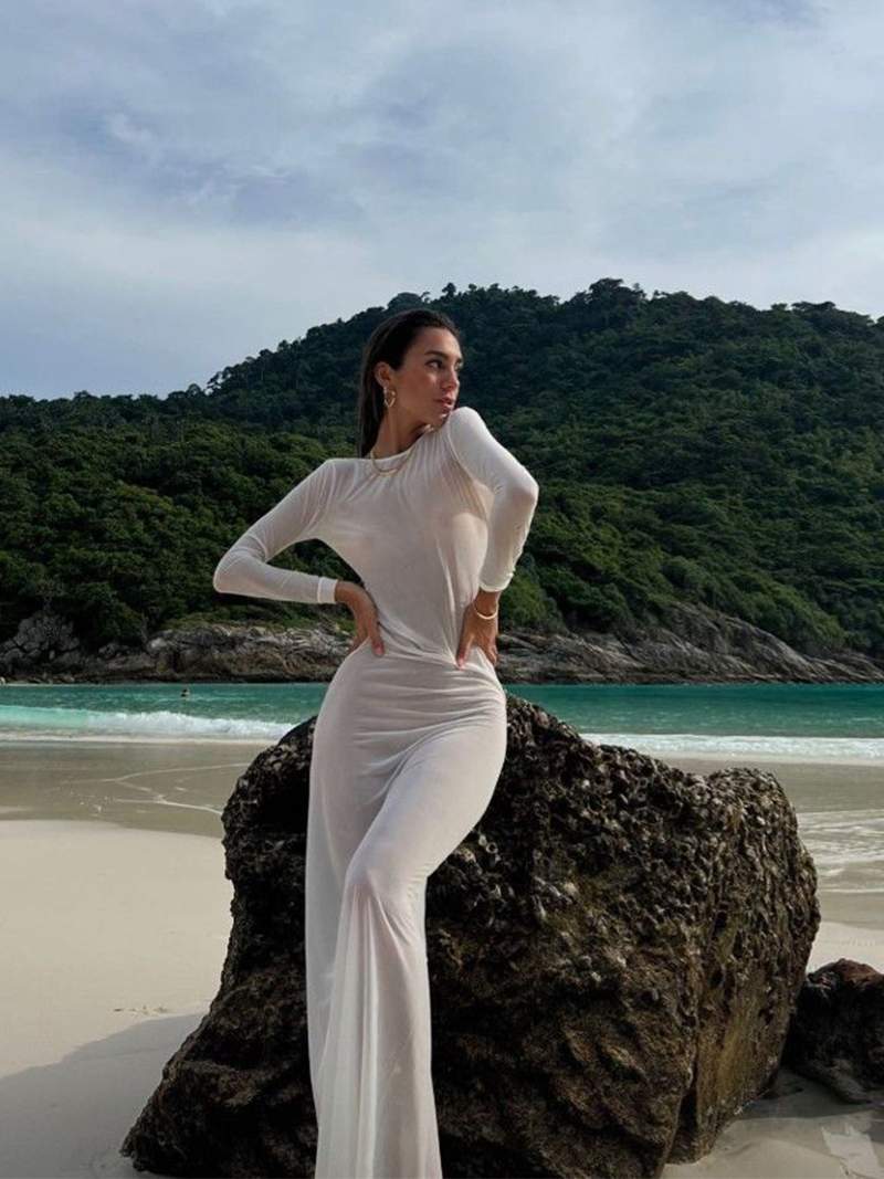 Vestido Maxi Estella Translúcido