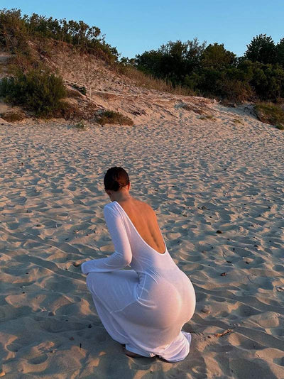 Vestido Maxi Estella Translúcido