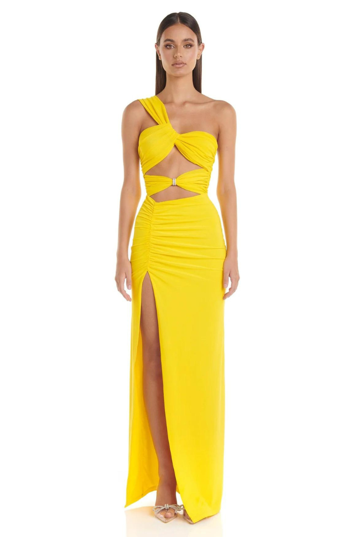 Vestido Maxi Amarelo Canário