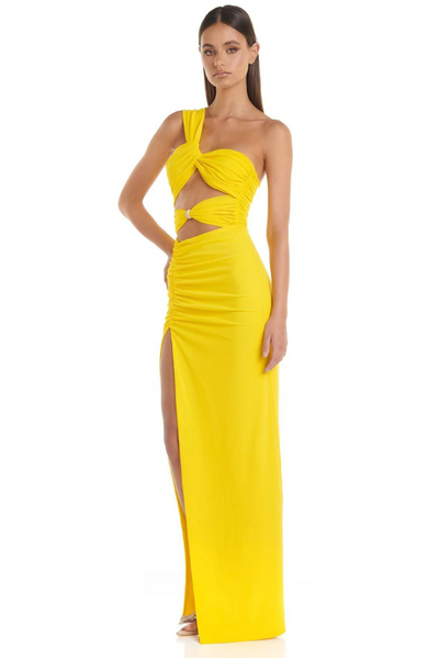 Vestido Maxi Amarelo Canário