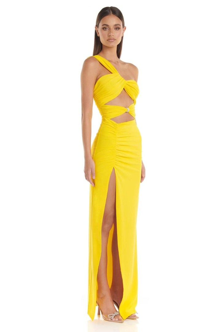 Vestido Maxi Amarelo Canário