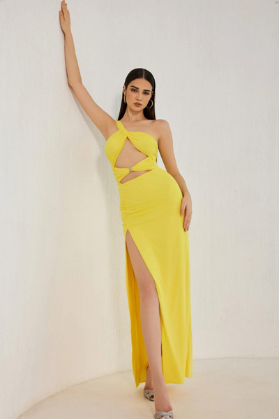 Vestido Maxi Amarelo Canário