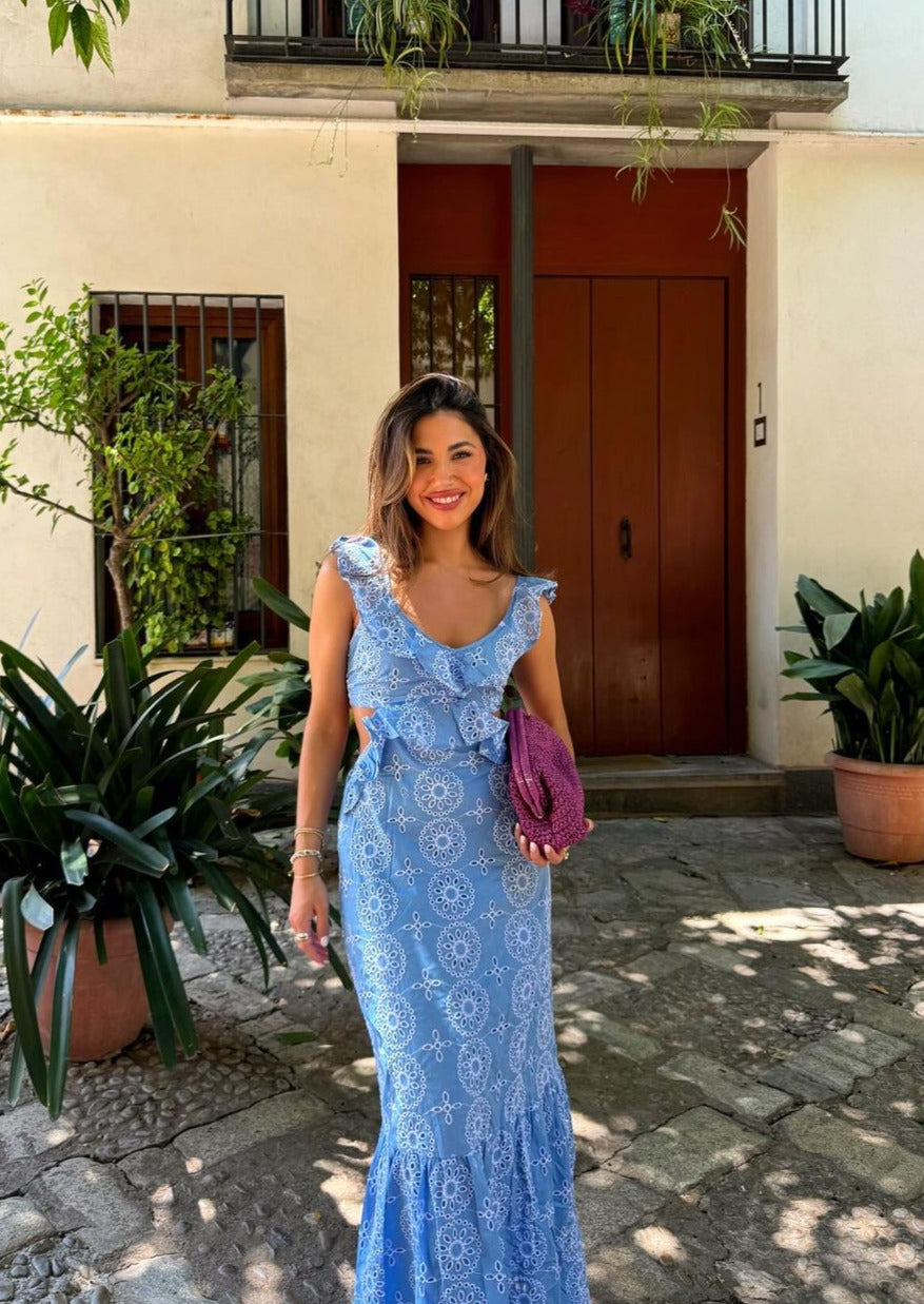 Vestido Naomi Azul Elegante