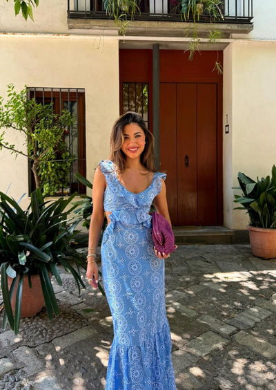 Vestido Naomi Azul Elegante