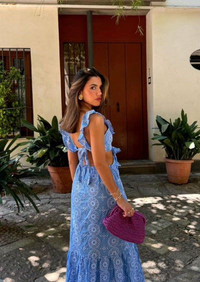 Vestido Naomi Azul Elegante