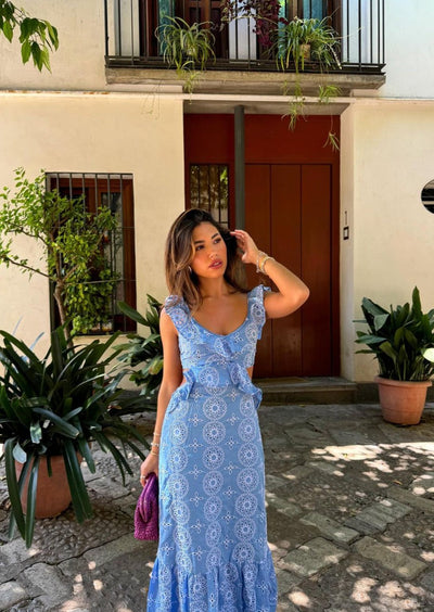 Vestido Naomi Azul Elegante